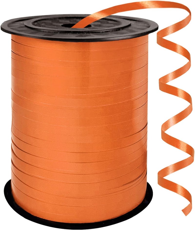 WFAUIBR 500 Yard Premium Orange Curling Ribbon Balloon String,3/16" for Gift Wrapping, Balloon Ribbon,Party Birthday Wedding Decoration,Art Crafts,Florist Flowe - Image 1